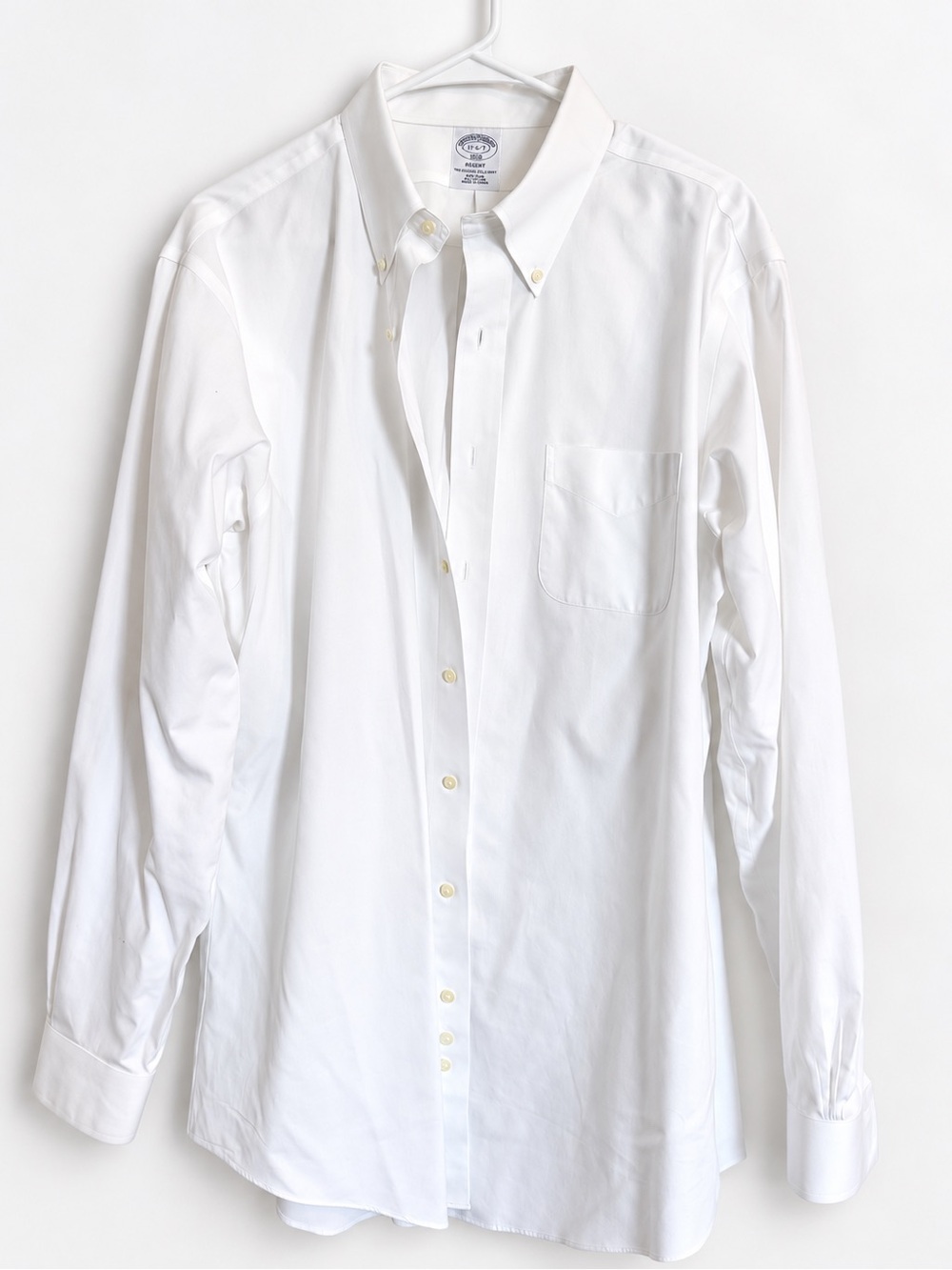 Brooks Brothers White Button-Down Dress Shirt 17 6/7
